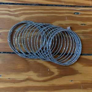 Stella and Dot bangle in silver